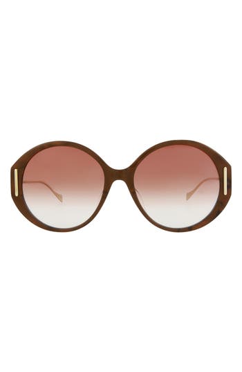 Gucci 58mm Round Sunglasses