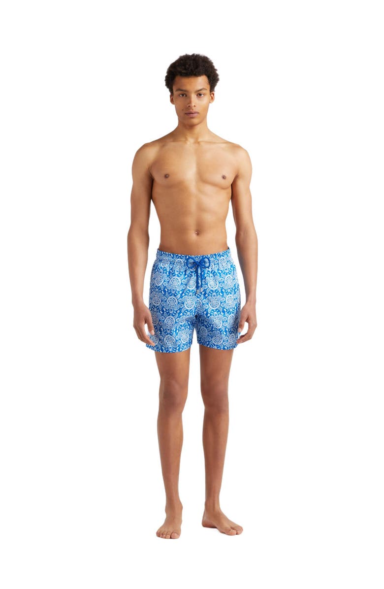 Vilebrequin Men's Turtles Light Fabric Swim Shorts, Main, color, Palace