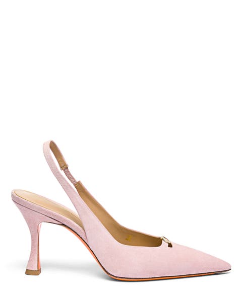 Suede High-Heel Slingback