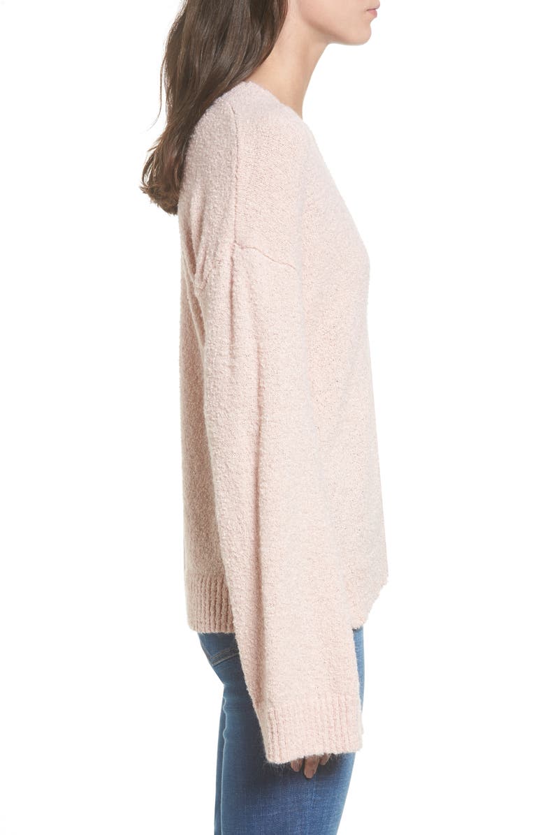 BP. Bouclé V-Neck Sweater, Alternate, color, 