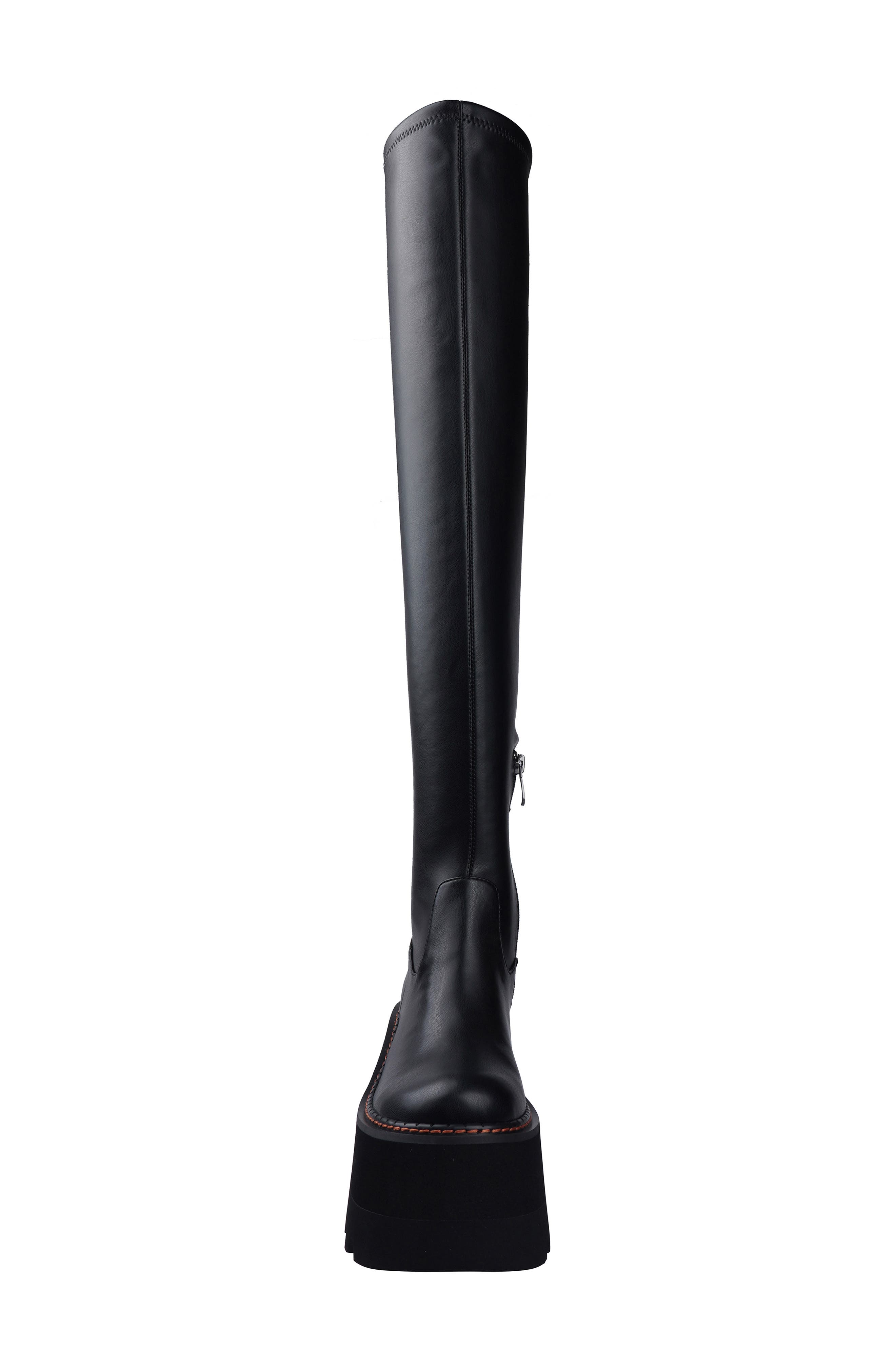ZIGI Blakely Over the Knee Platform Boot, Alternate, color, Black Faux O