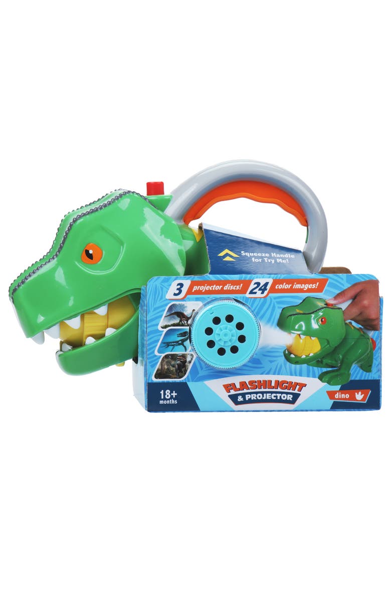 Kid Galaxy Dino Flashlight & Projector with 3 Projector Discs & 24 Color Images, Alternate, color, 