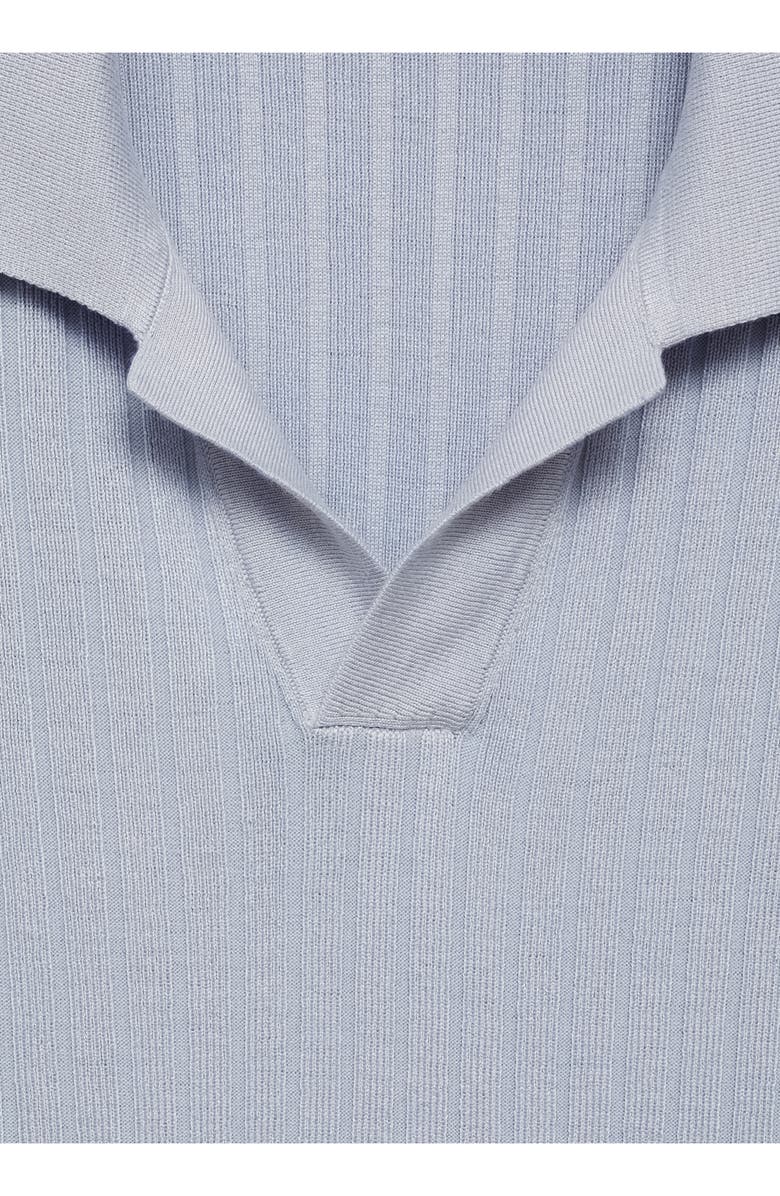 MANGO Wide Rib Knit Polo, Alternate, color, 
