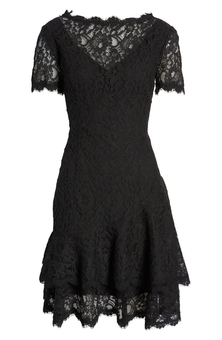 Shani Scalloped Lace Cocktail Dress, Alternate, color, 