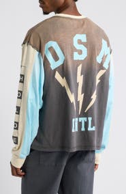 DIET STARTS MONDAY Bolt Panel Long Sleeve Graphic T-Shirt