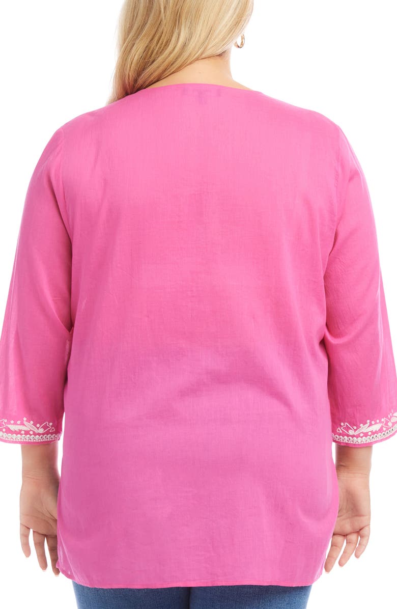 Karen Kane Embroidered Cotton Tunic Top, Alternate, color,