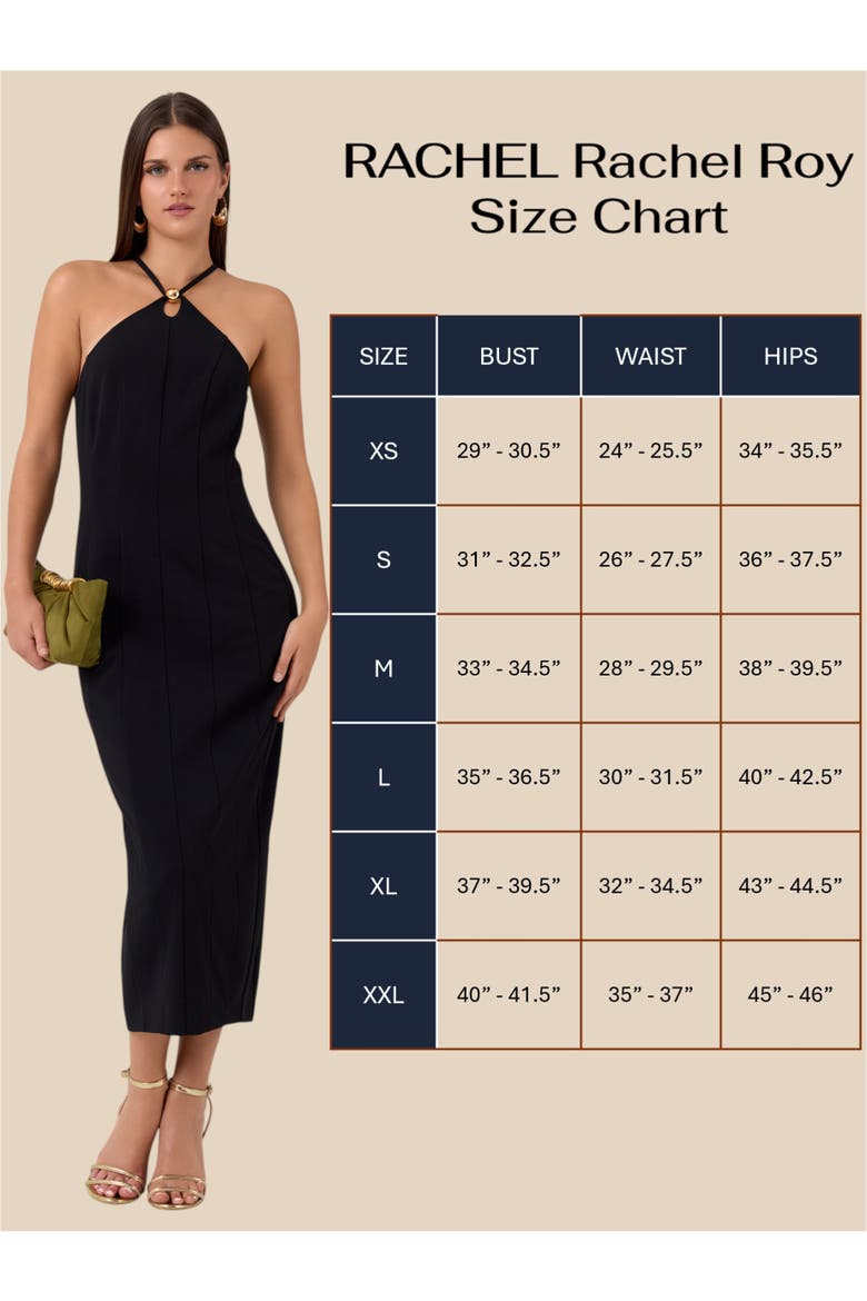 Avalon Halter Neck Midi Dress, Alternate, color, Black