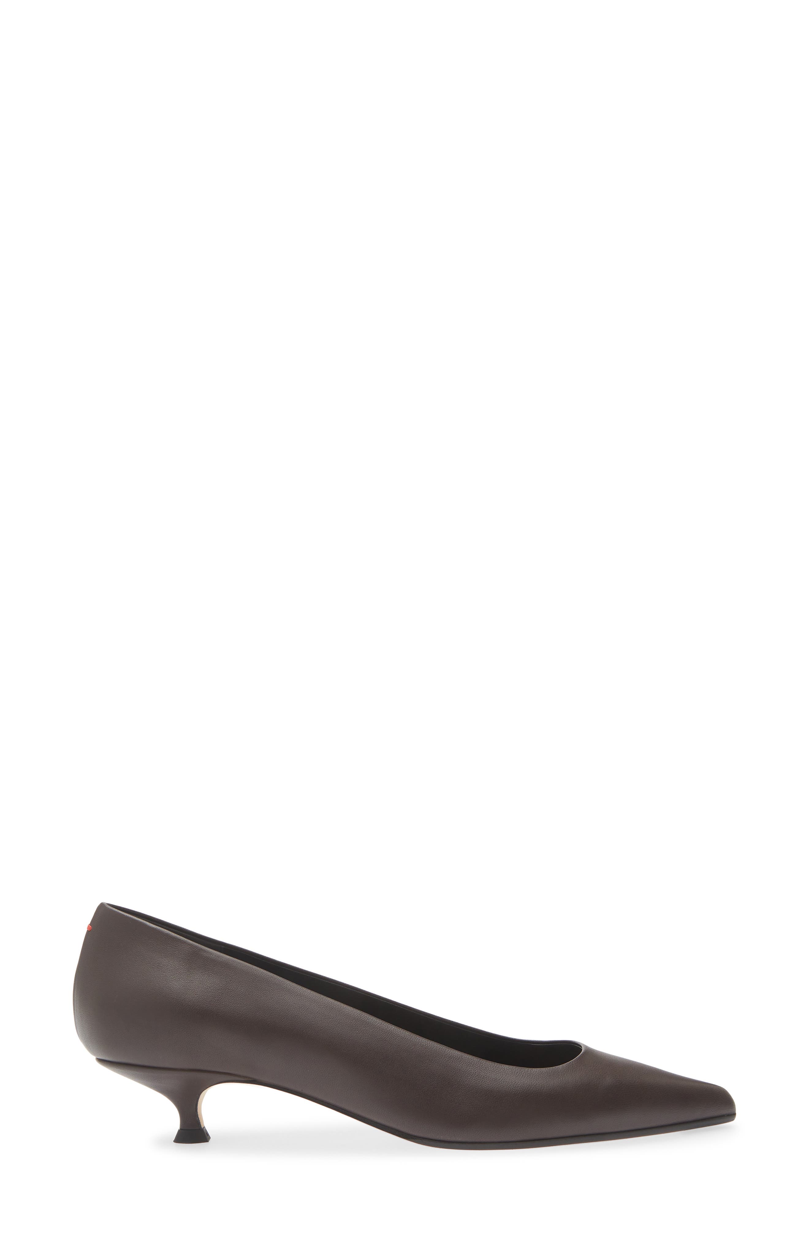 Cari Pointed Toe Kitten Heel Pump, Alternate, color, MOKA