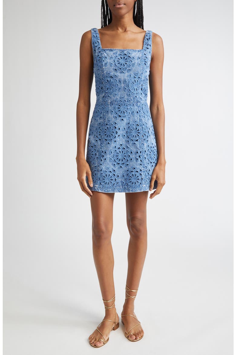 Maryann Floral Cutout Sleeveless Dress, Main, color, AVERY BLUE