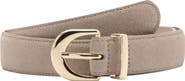 MANGO Oval Buckle Suede Belt