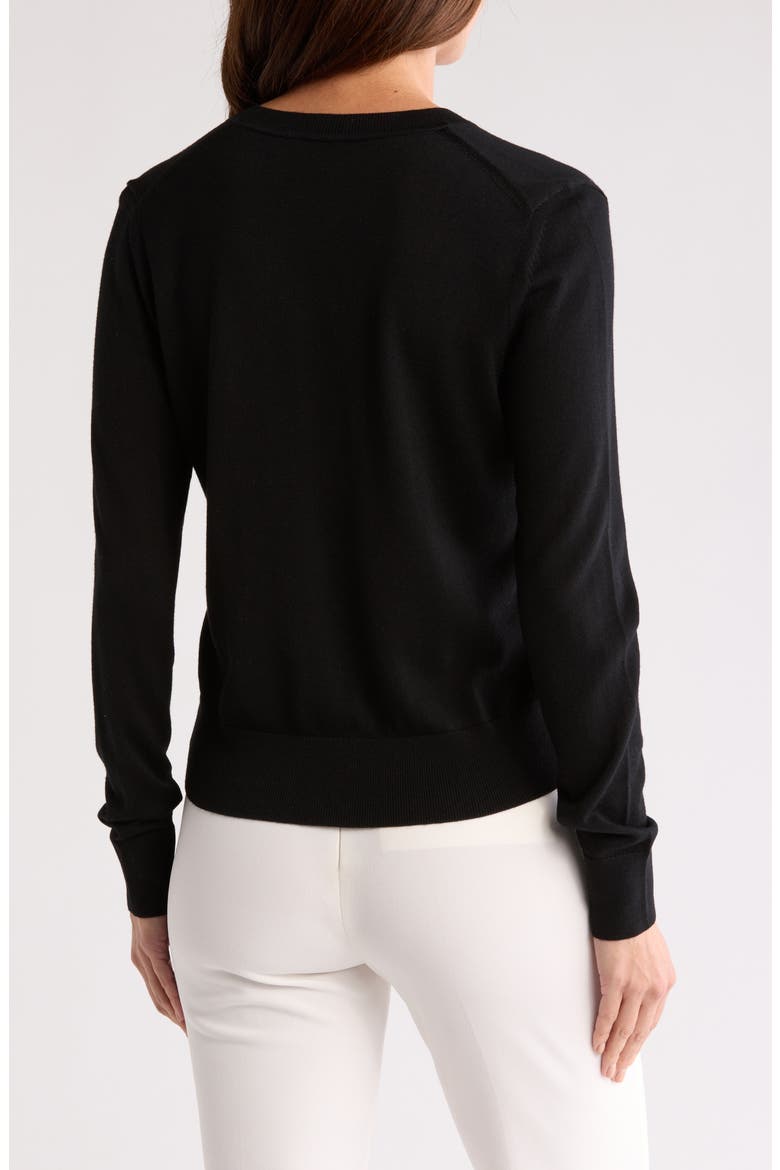 Fadenasi Virgin Wool Cardigan Sweater, Alternate, color, BLACK