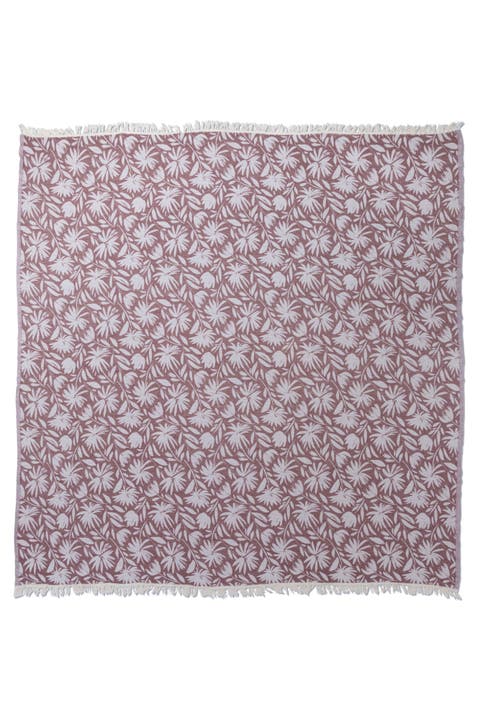 Whimsical Flower Organic Reversible Muslin Blanket