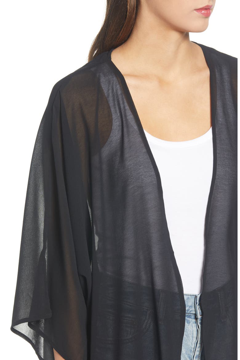 Chiffon Topper, Alternate, color, BLACK