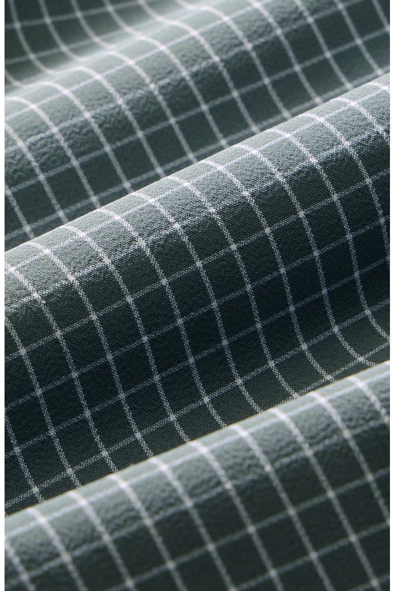 Leeward No Tuck Long Sleeve Grid Performance Button Up Shirt, Alternate, color, HEMLOCK CHARLES GRID