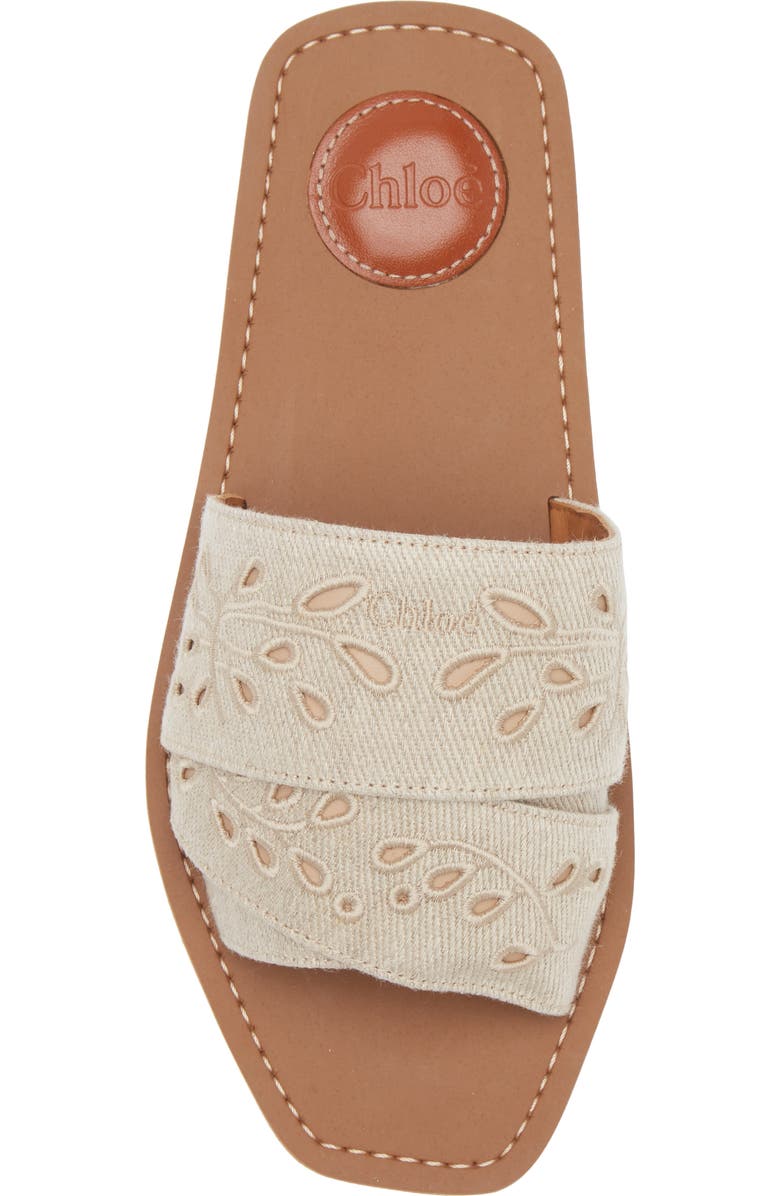 Chloé Woody Eyelet Sandal, Alternate, color,
