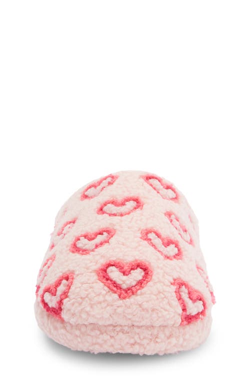 Honeydew Multi Heart Faux Shearling Clog In Pink