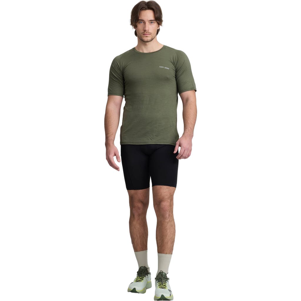 COZY ZERO Men's 100% Merino Reglan Tee in Olive  product