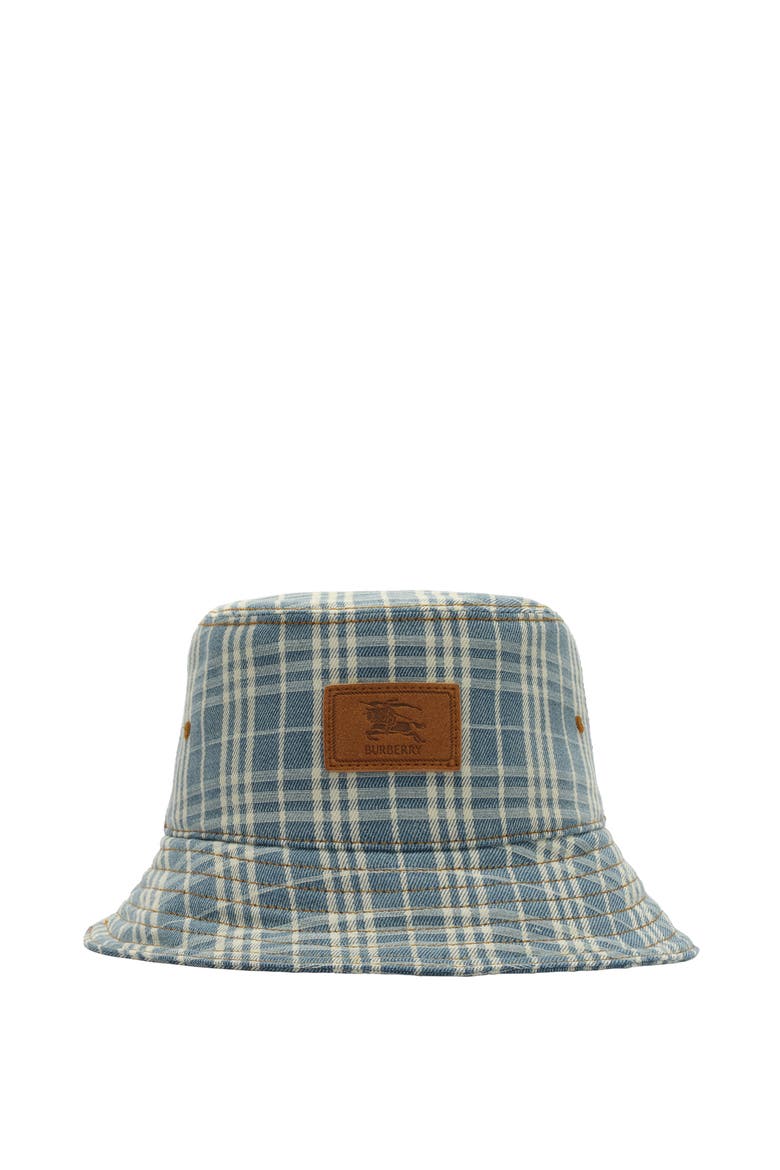 Check Denim Bucket Hat, Main, color, Dark indigo blue