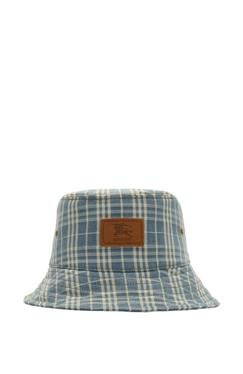 Check Denim Bucket Hat