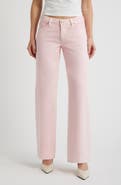 FRAME The Pixie Gray Low Rise Wide Leg Jeans