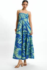 DIARRABLU Tima Mint Oria Cotton Midi Dress