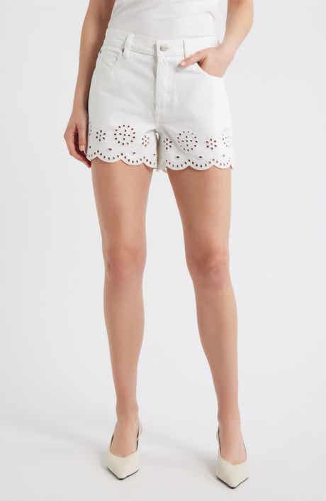 The Eyelet Denim Shorts
