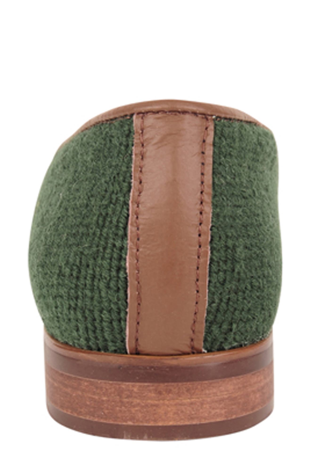 ByPaige Needlepoint Fox & Horn Flat, Alternate, color, Fox And Horn - Forest Green