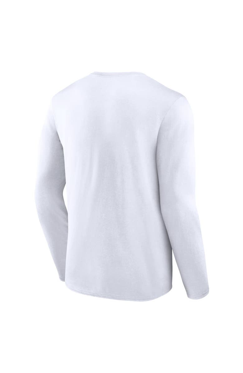 FANATICS Men's Fanatics Branded White New York Mets Pressbox Long Sleeve T-Shirt, Alternate, color, White