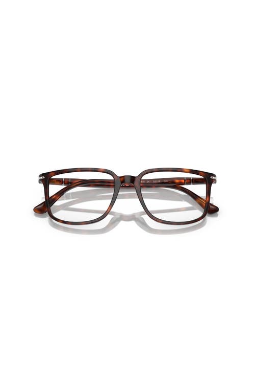 Persol 52mm Rectangle Optical Glasses In Brown