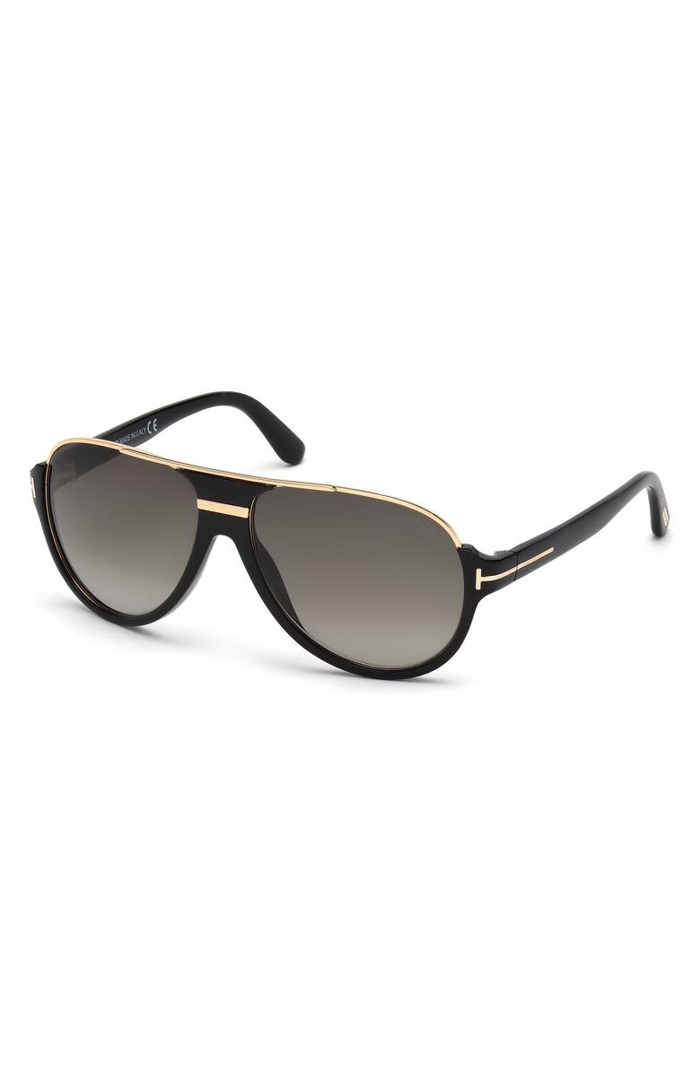 TOM FORD 'Dimitry' 59mm Aviator Sunglasses, Alternate, color, 