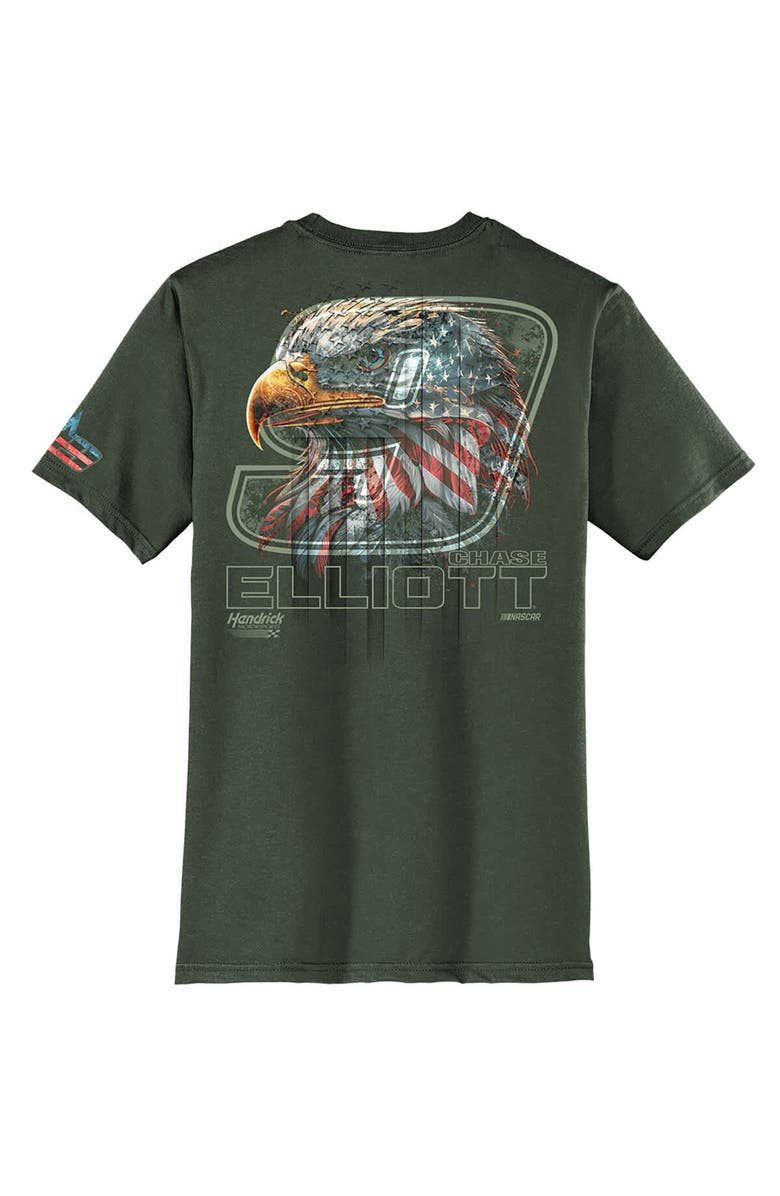 HENDRICK MOTORSPORTS TEAM COLLECTION Men's Hendrick Motorsports Team Collection Olive Chase Elliott Eagle T-Shirt, Alternate, color, Olive