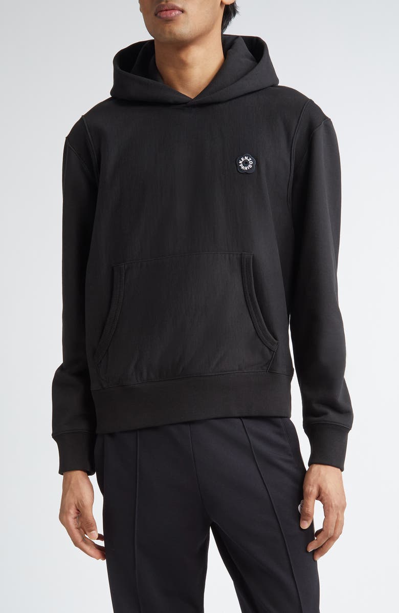 KENZO Boke Flower 2.0 Embroidered Cotton Molleton Hoodie, Main, color,
