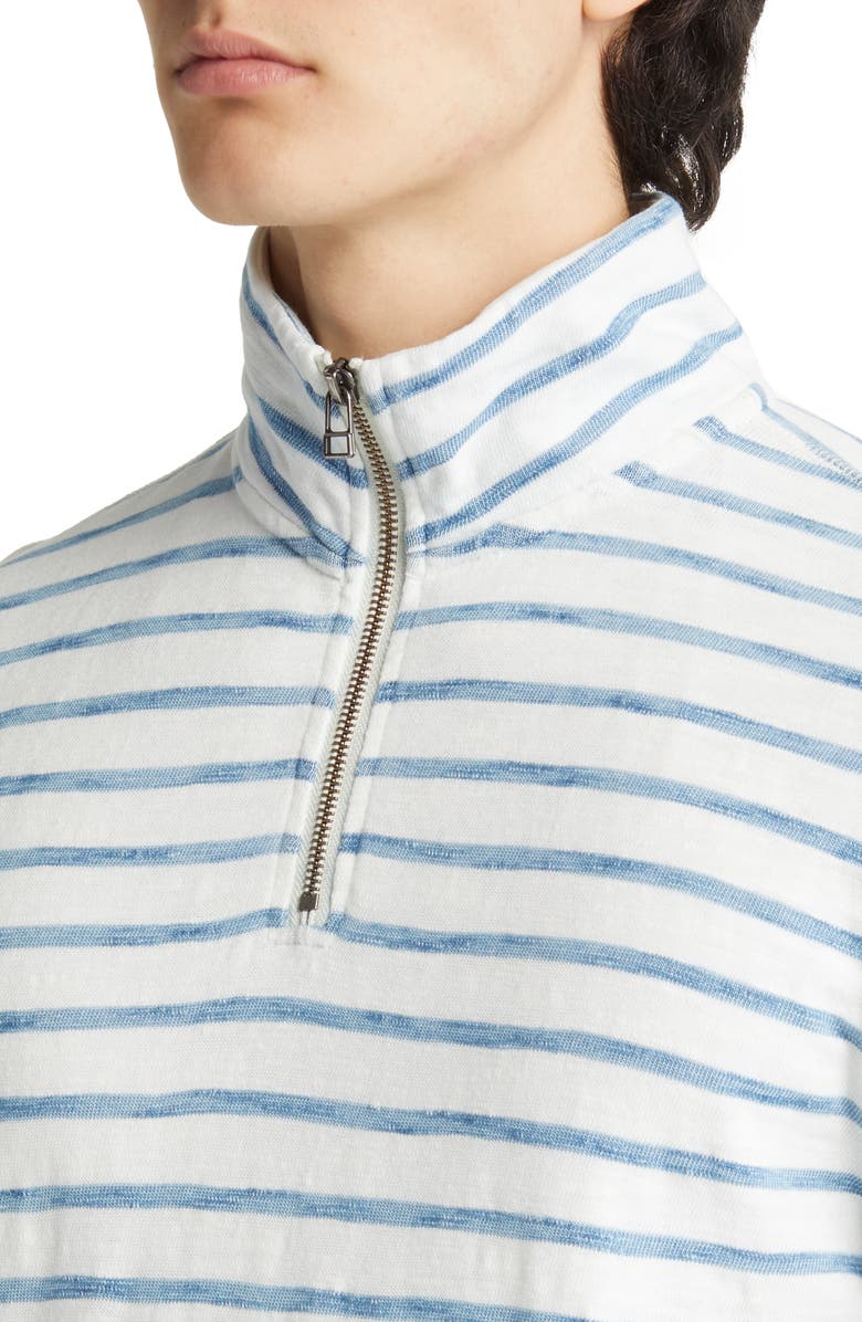 Rails Leorio Stripe Quarter Zip Cotton Pullover, Alternate, color, 