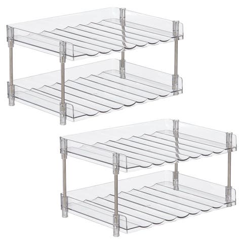 Free-Stand Stackable 2-Tier Water Bottle Holder, 2 Pack