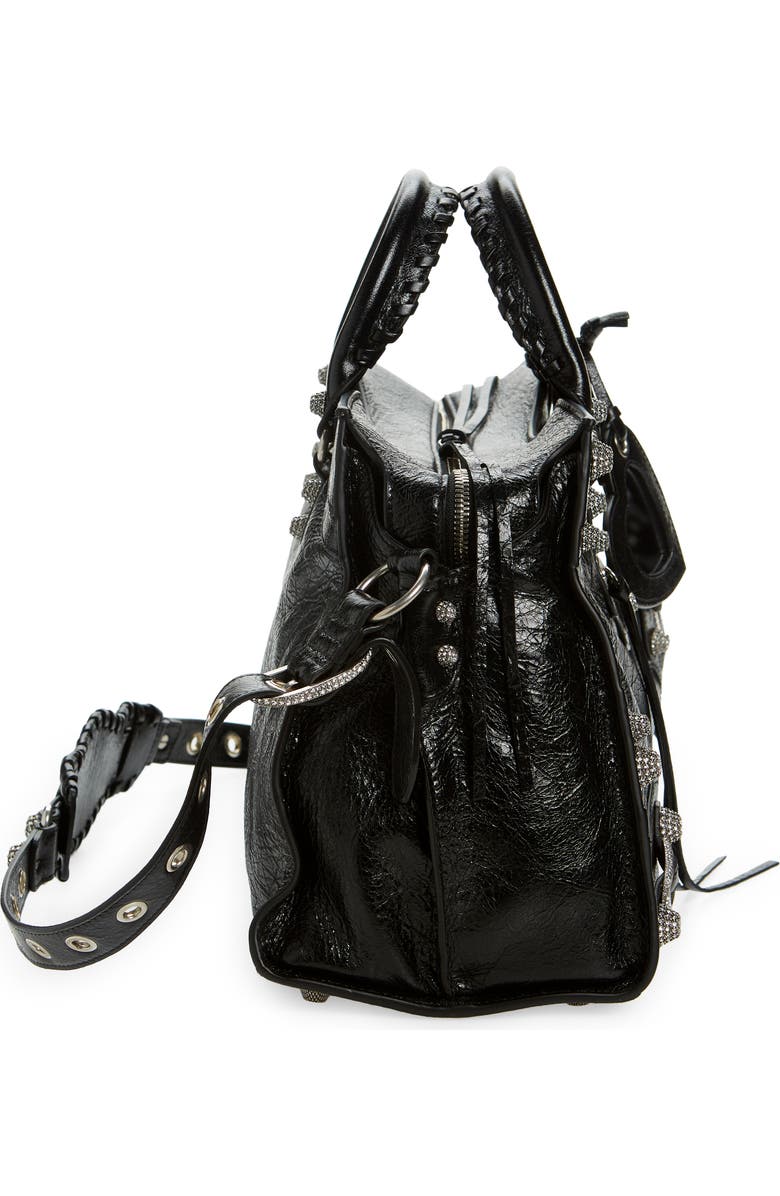 Balenciaga Neo Cagole Leather Satchel, Alternate, color,