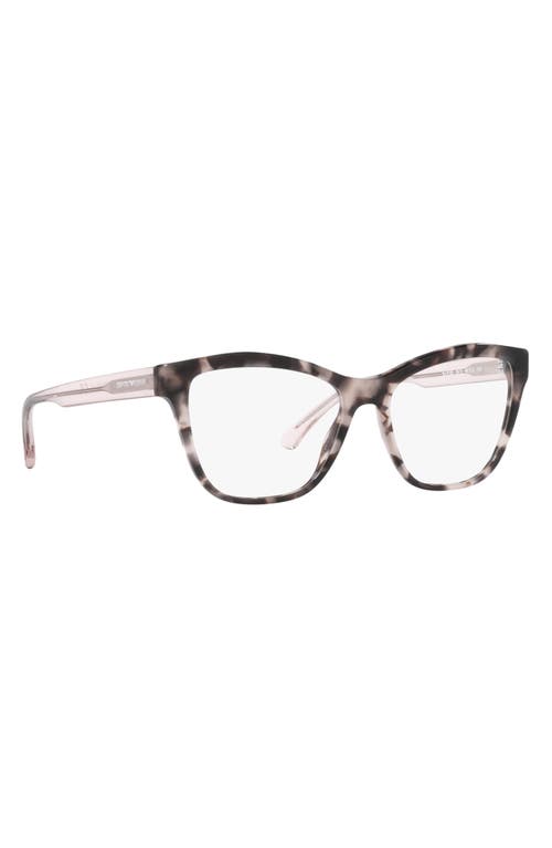 Emporio Armani 54mm Cat Eye Optical Glasses In Brown