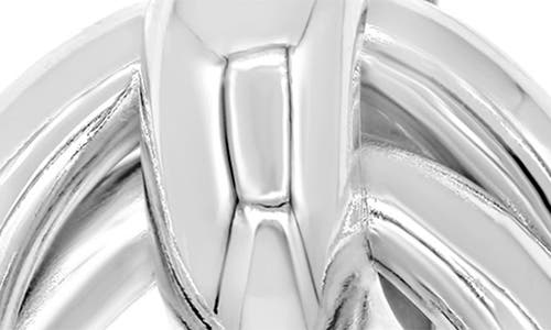 Shymi Twisted Oval Drop Earrings In Silver