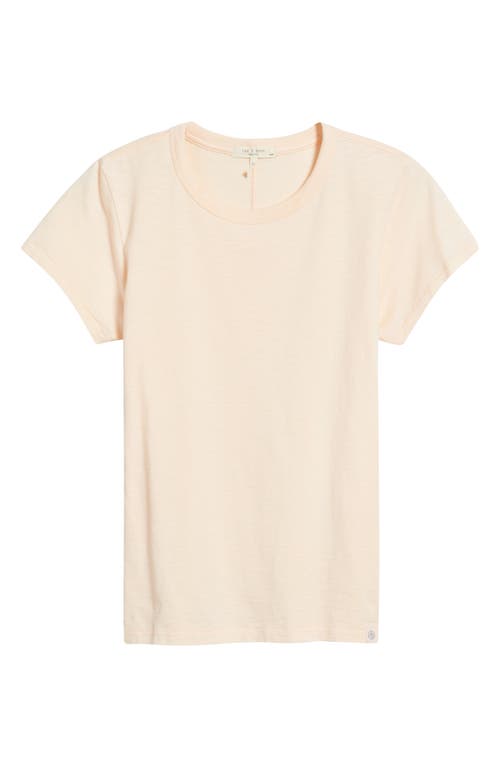 Rag & Bone Slub Crewneck Tee In Peach