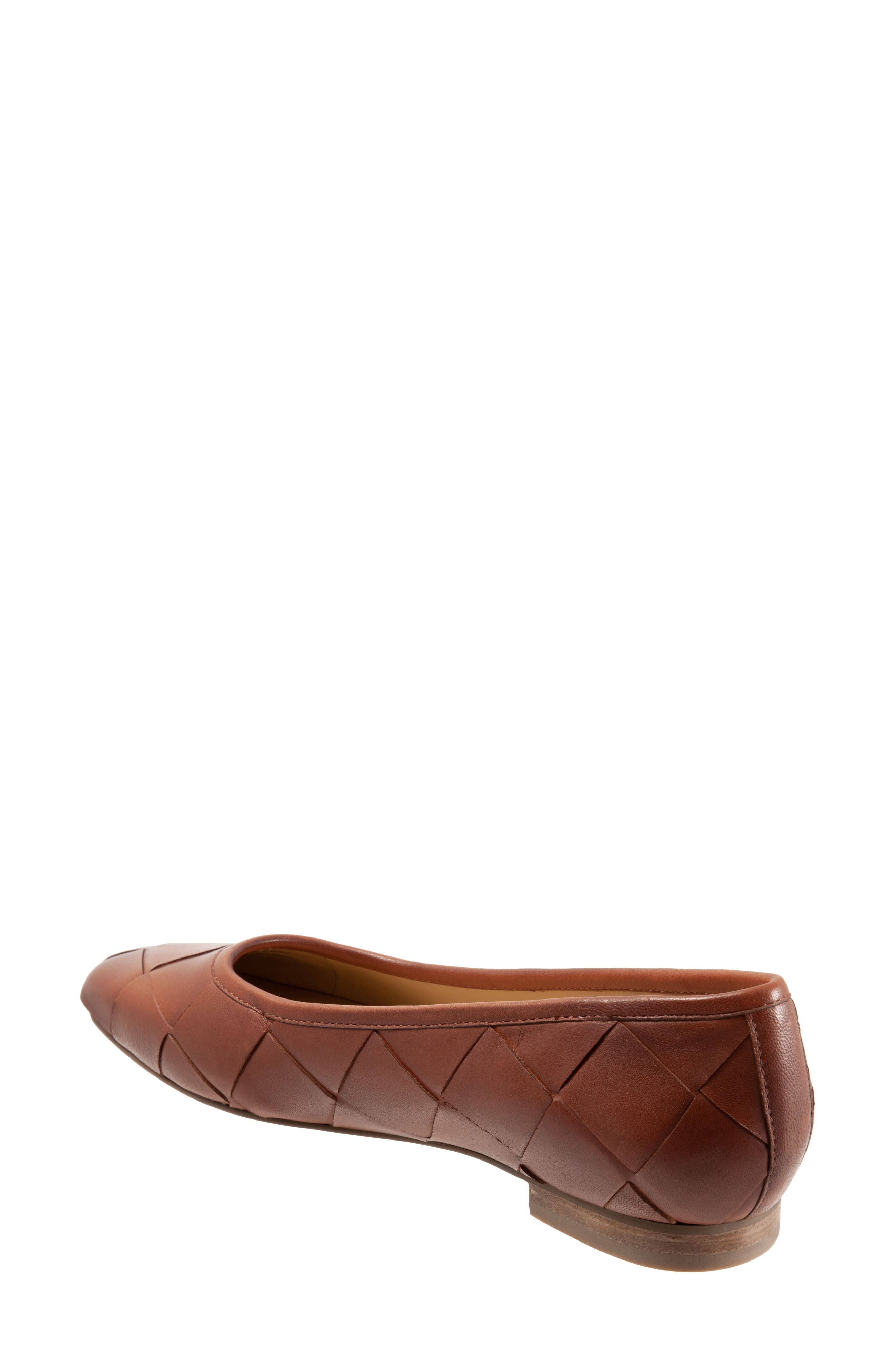 Trotters Hanny Flat, Alternate, color, Luggage Leather