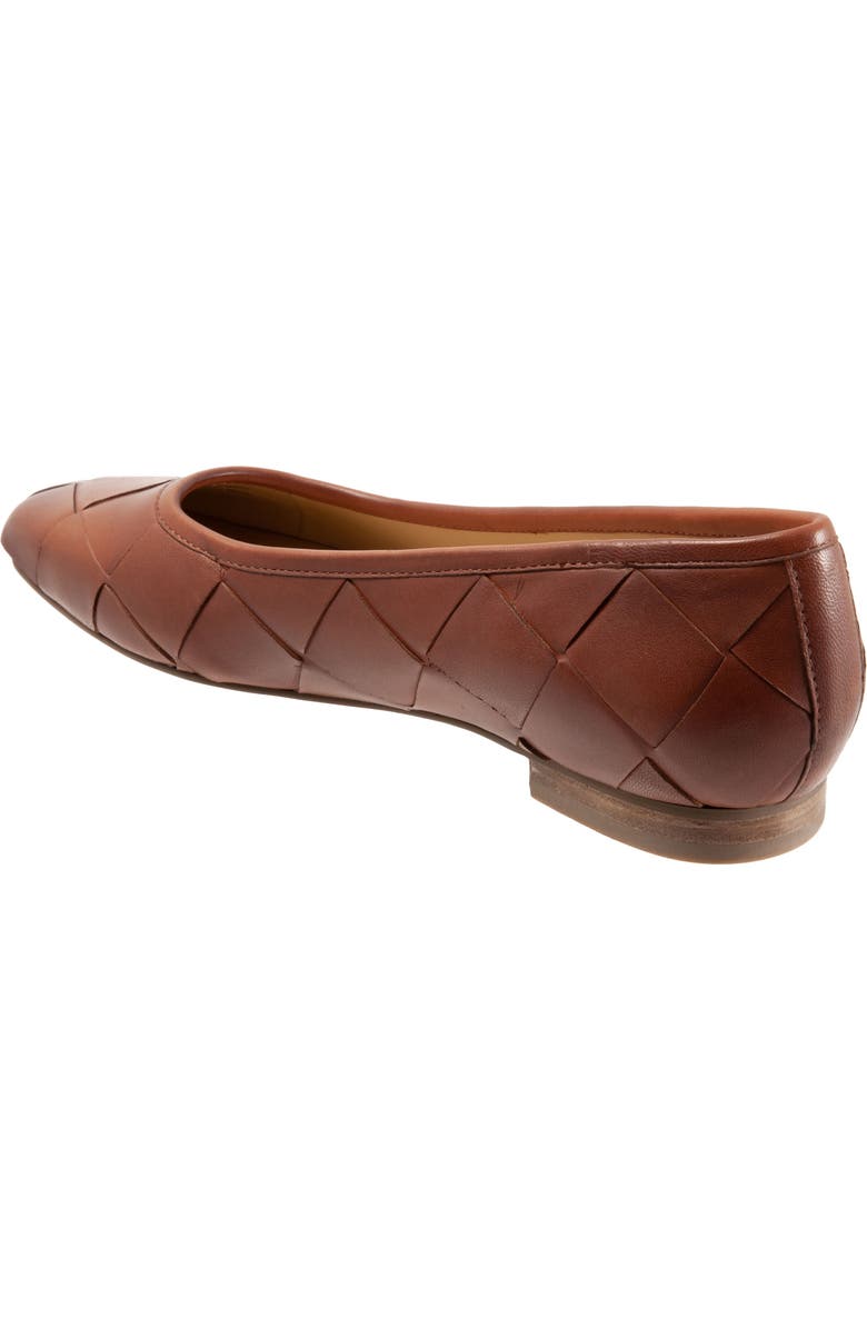 Trotters Hanny Flat, Alternate, color, Luggage Leather
