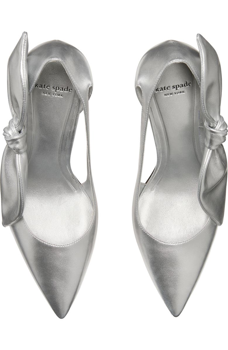 Kate Spade New York bunnie pointed toe pump, Alternate, color, Silver