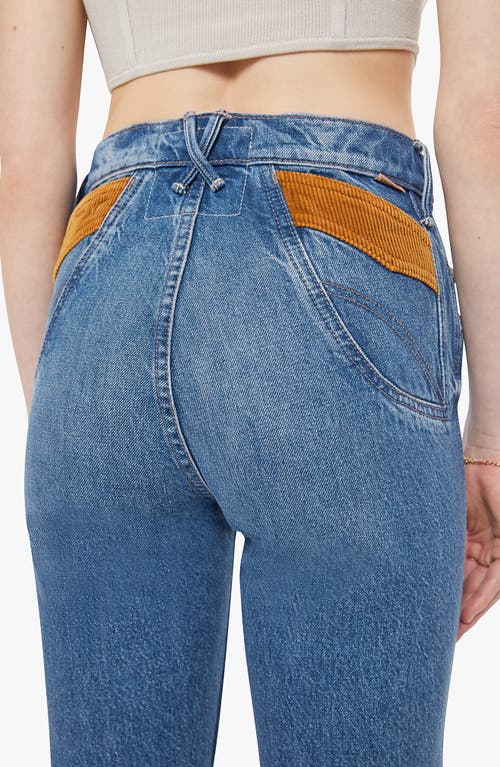 Mother The Pointy Pocket Doozy Heel Jeans In Remember When In Blue