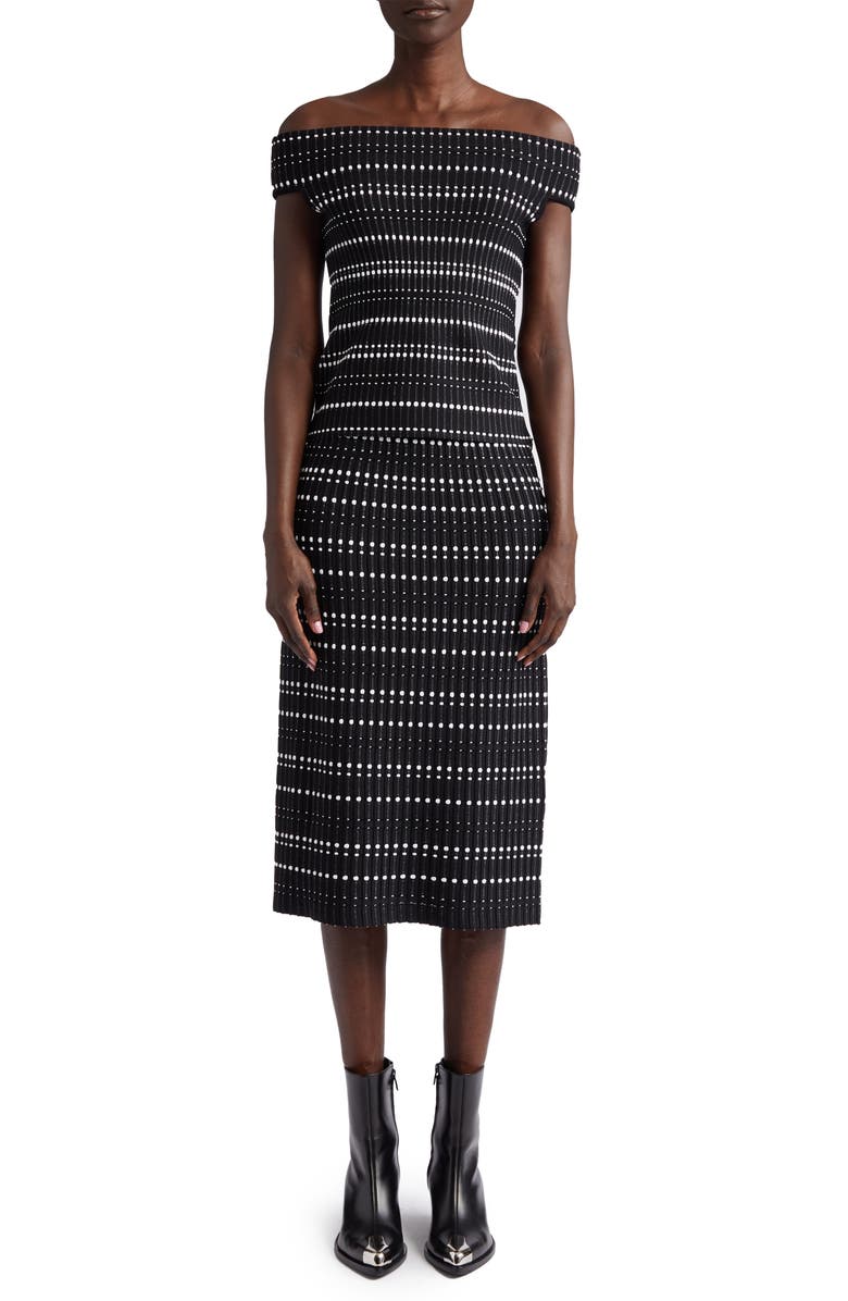 McQueen Jacquard Pencil Sweater Skirt, Alternate, color, 