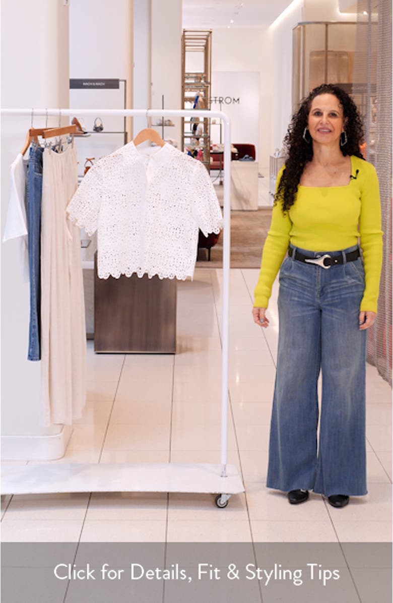 The Deco Cotton Eyelet Button-Up Shirt, sales video thumbnail