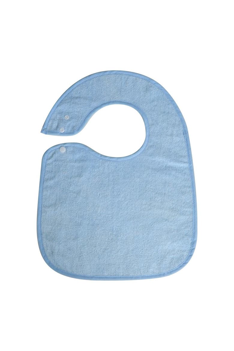 Set of 6 Soft Bibs with Snaps, Alternate, color, Blue
