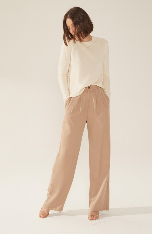 Italic Mila Cashmere Boxy Crop Sweater In Ivory