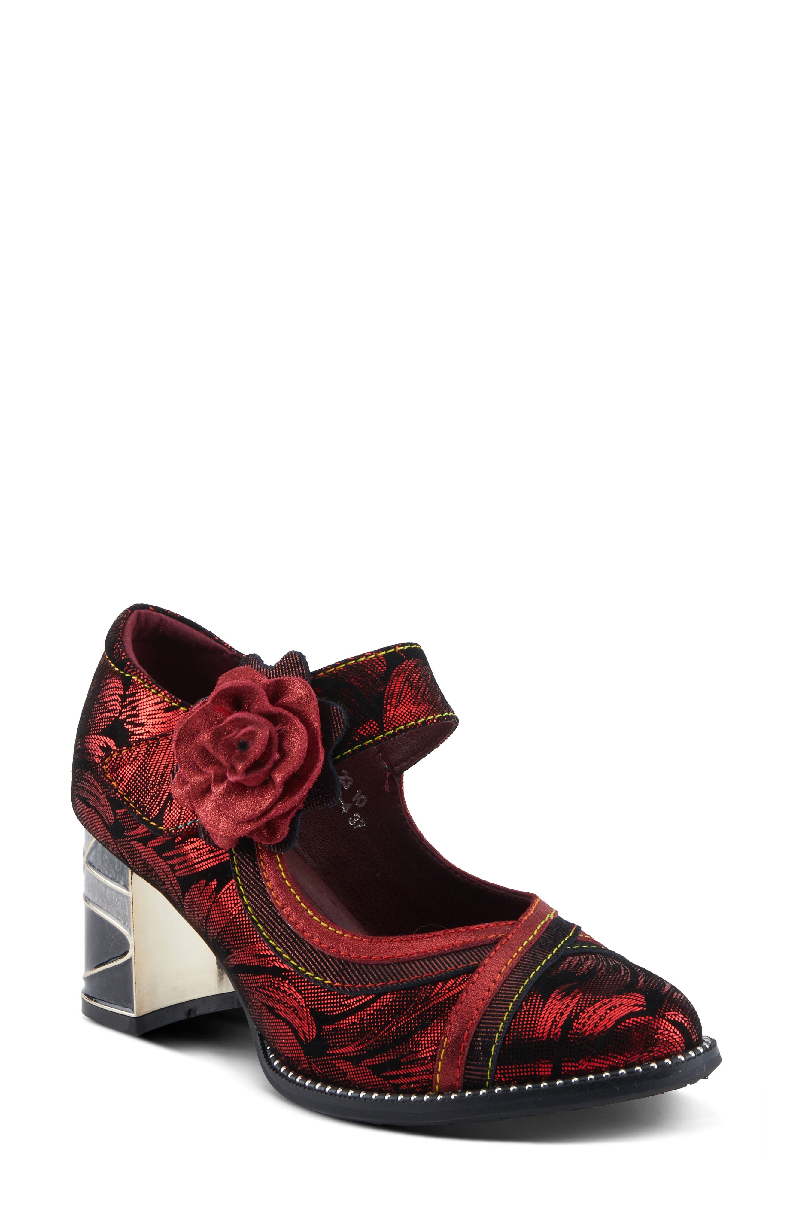 Beverlyhills Ankle Strap Pump, Main, color, RED MULTI
