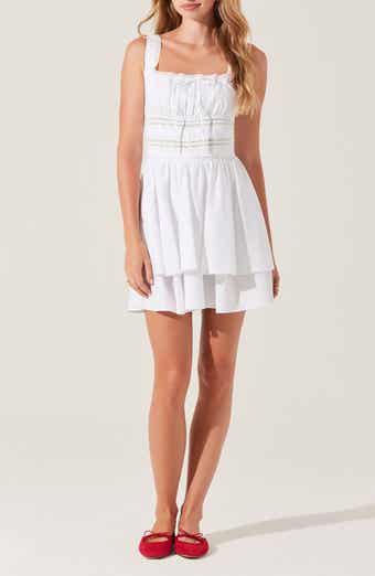 ASTR the Label Melaine Lace Detail Cotton Blend Minidress