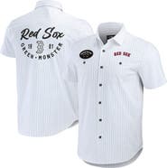 Darius Rucker Collection by Fanatics Men's Darius Rucker Collection by Fanatics White Boston Red Sox Pin Stripe Short Sleeve Button-Up Shirt