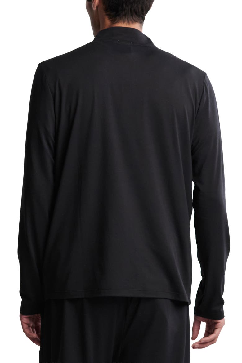 Malibu Collection® Butterchic Half Zip Sweatshirt, Alternate, color, BLACK